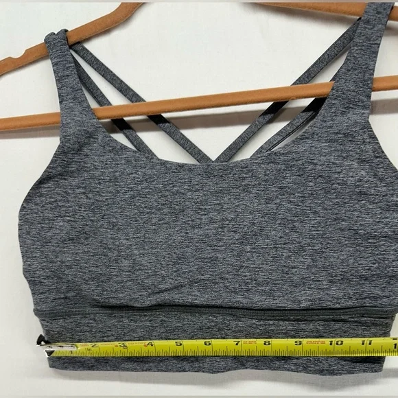 LULULEMON Energy Bra *Long Line - Medium Support Size 8 B/C - Heather Gray - Picture 5 of 7